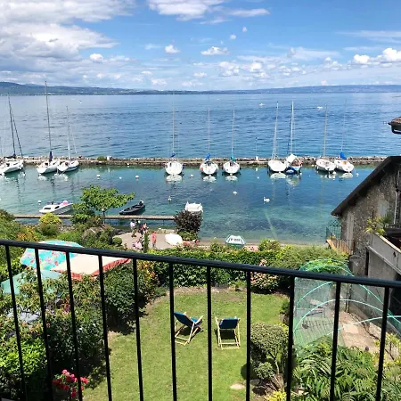 A Room With A View - Maisonnette Dans Bourg Medieval Au Bord Du Lac Leman Yvoire Buitenkant foto